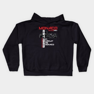 Circuit De Monaco F1 Grand Prix Est:1929 Kids Hoodie